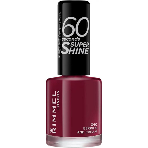 Rimmel London Nail Polish 60 Second Super Shine 340 Berries Cream