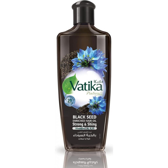 Vatika Enriched Hair Oil Black Seed Strong Shin Vitamin 676 Flo 200 ml